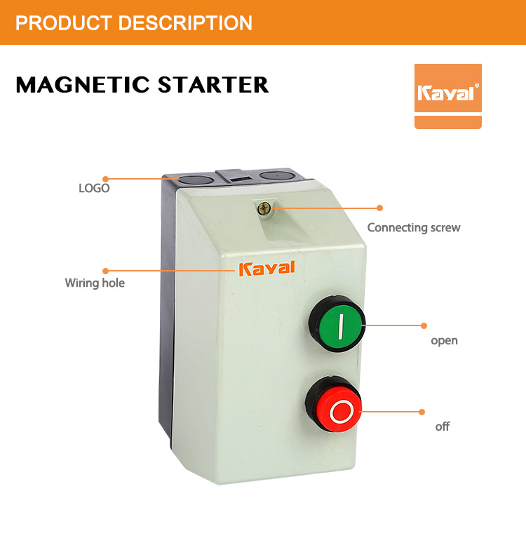Close up of magnetic starter interface