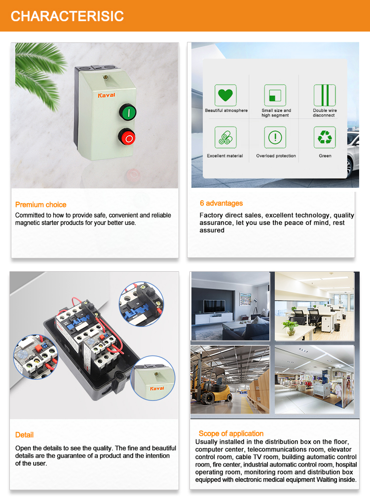 Magnetic starter installed in industrial setting