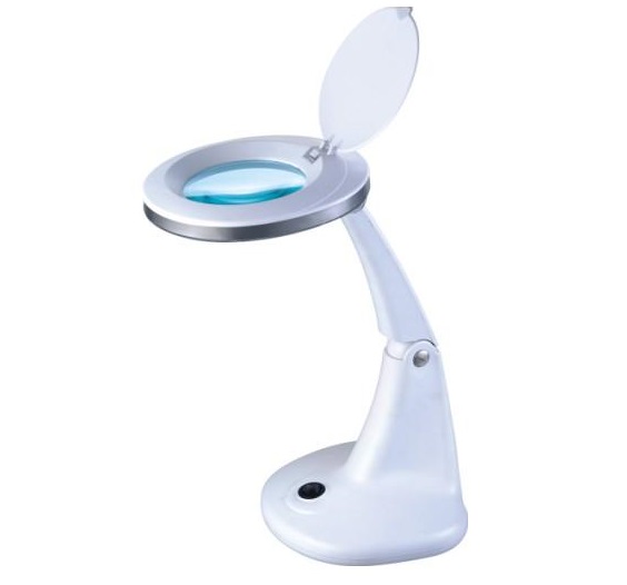 LED Magnifying Lamp with Adjustable Arm