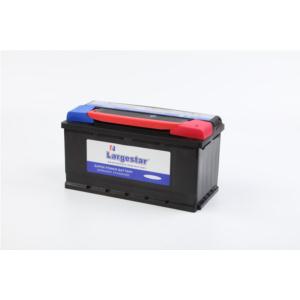 Close up of the DIN45 automotive battery showing casing details