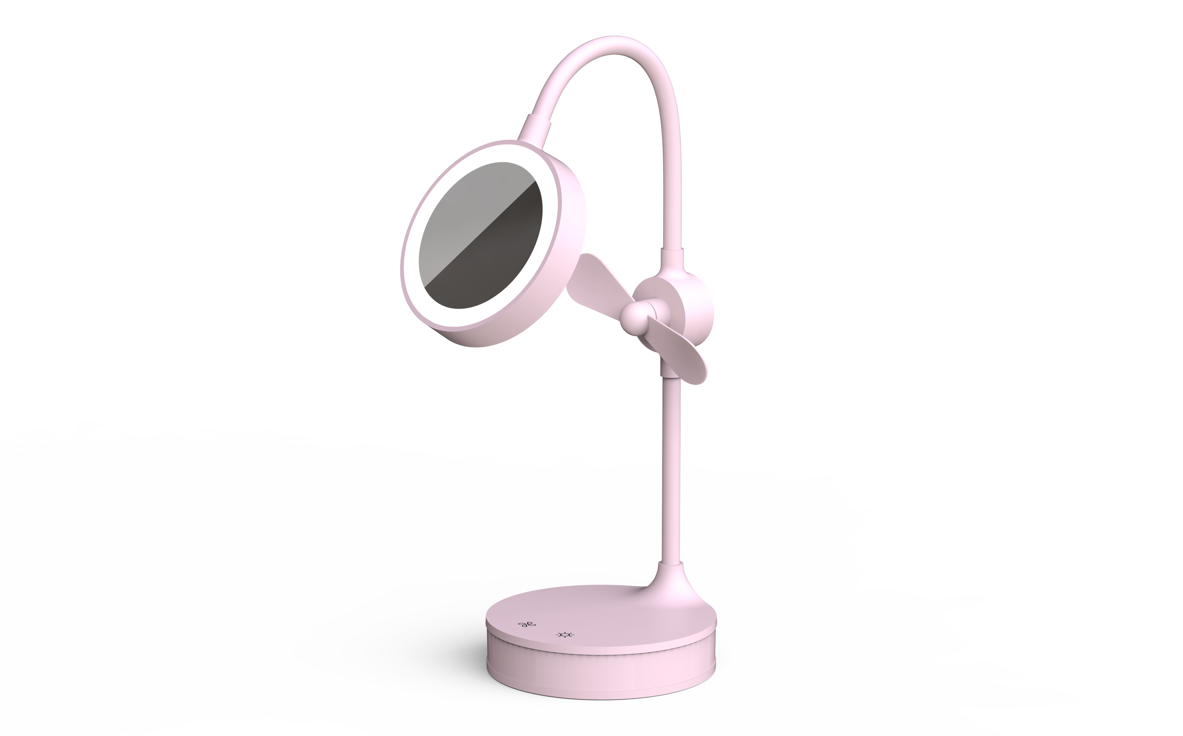 make-up mirror led lamp with mini fan - Image 2