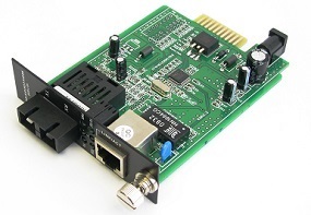 Fiber media card and SNMP card components