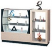 Glass Retail Display Case with Open Shelving