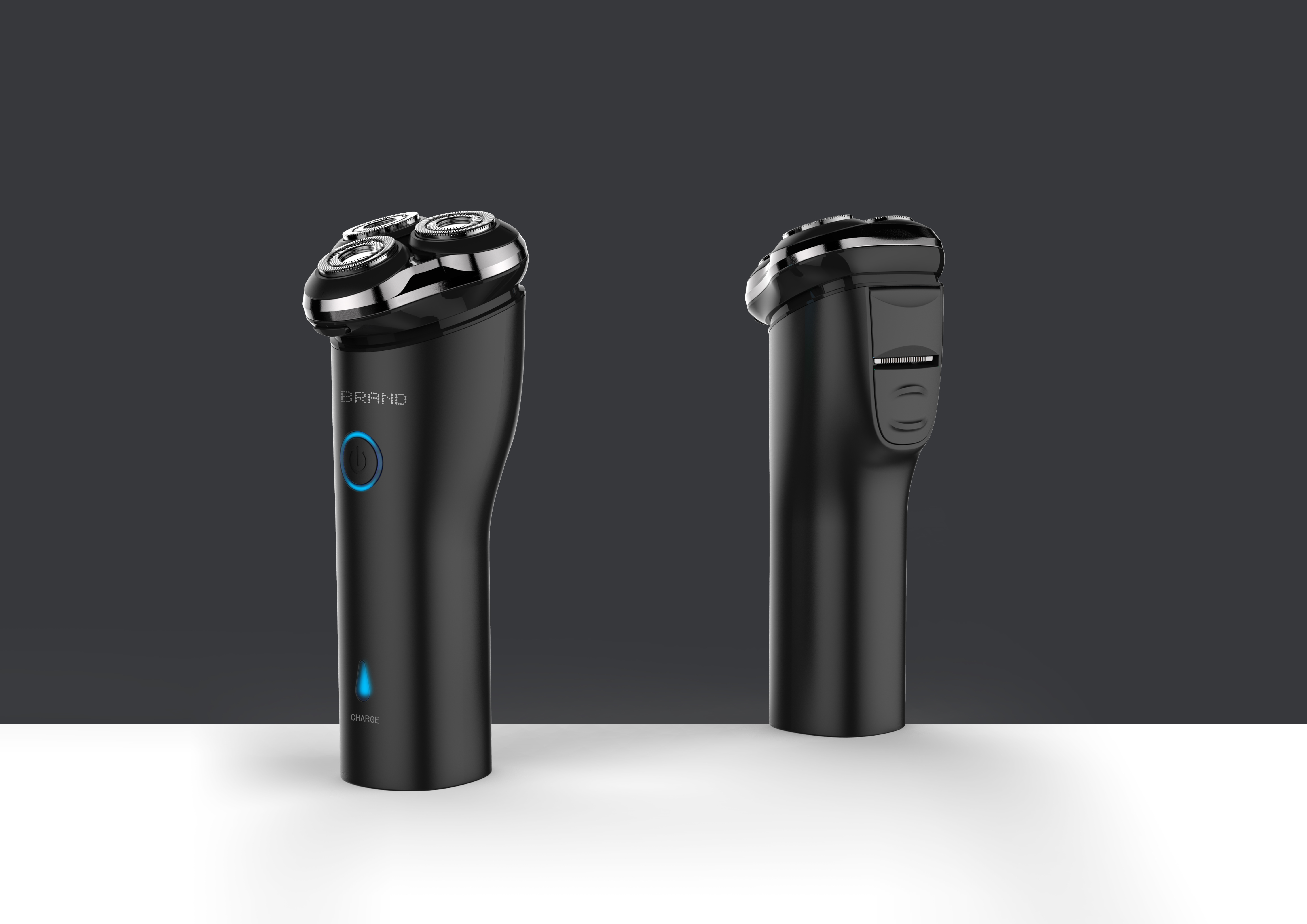 Rechargeable Rotary Electric Shaver with Pop-Up Trimmer