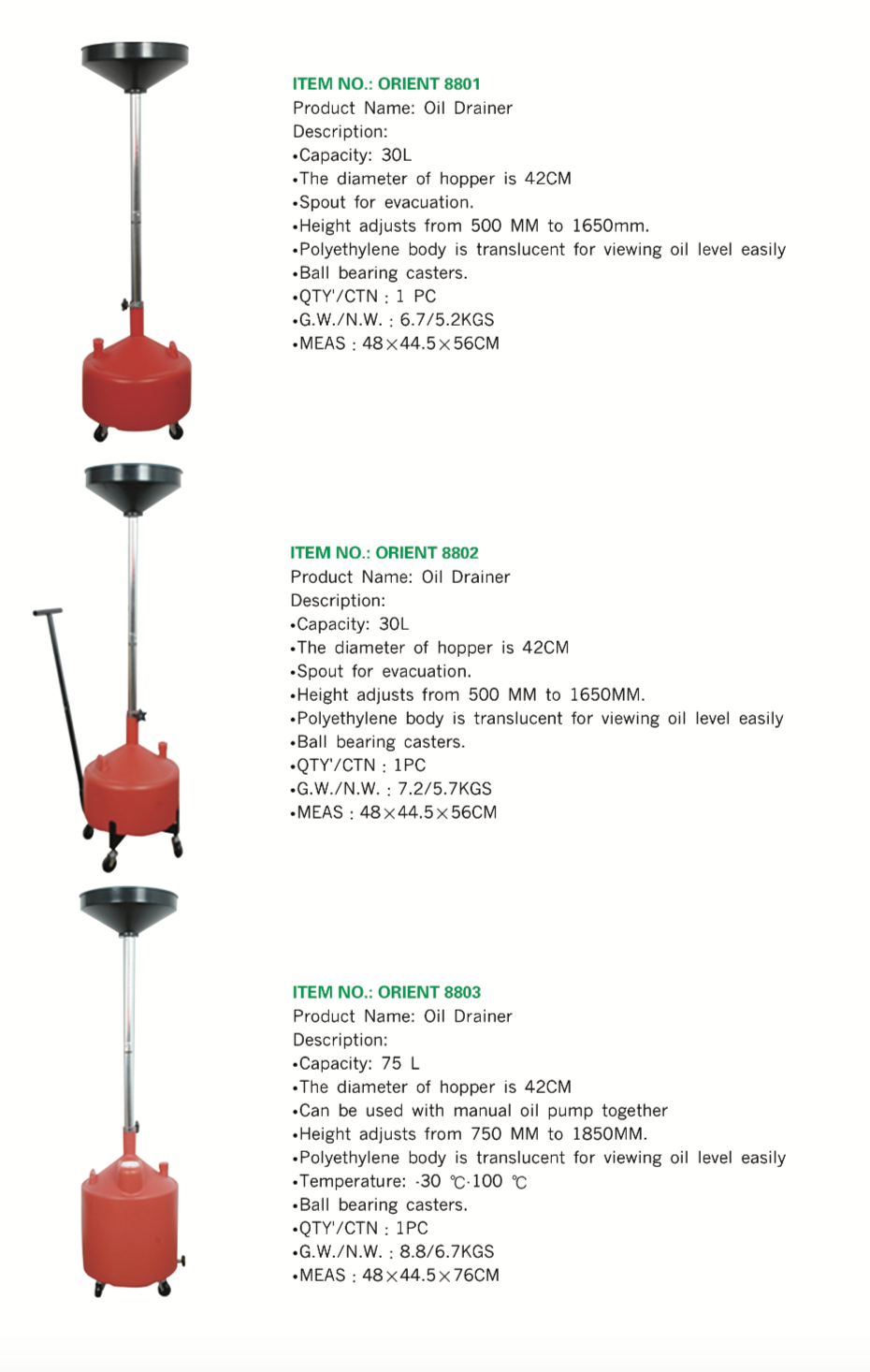 Mobile Oil Drainer with Manual Pump