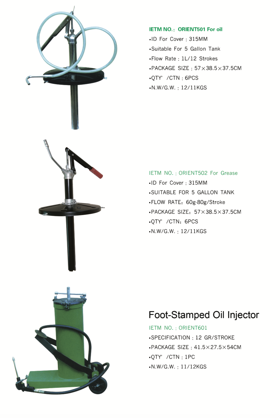 Manual Oil Dispensing Pump
