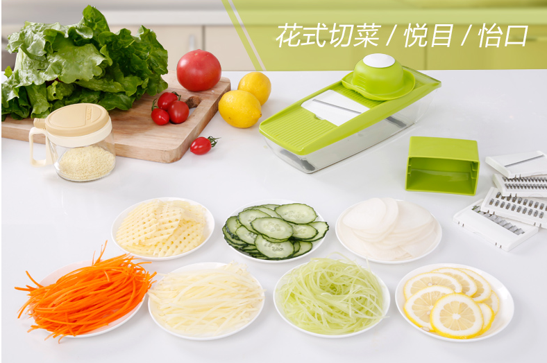 Manual Plastic Multi Function Spiral Vegetable Slicer - Image 2