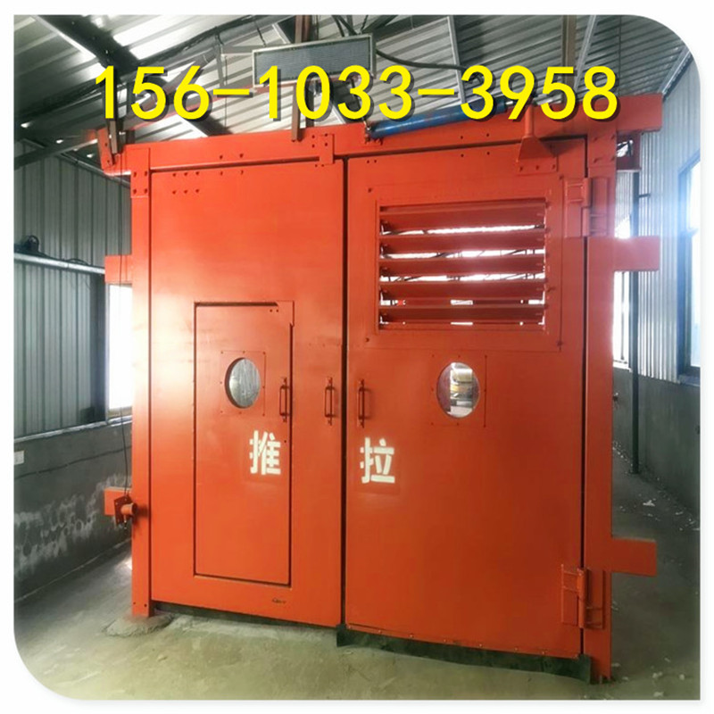 Diagram showing the working principle of the mining pressure balance door