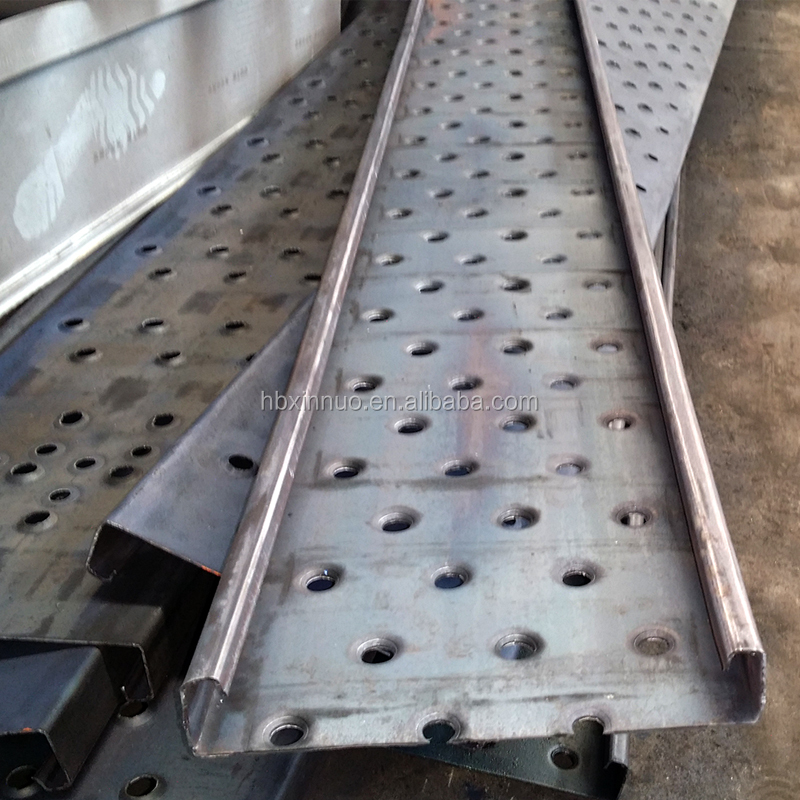 Roll forming machine in operation