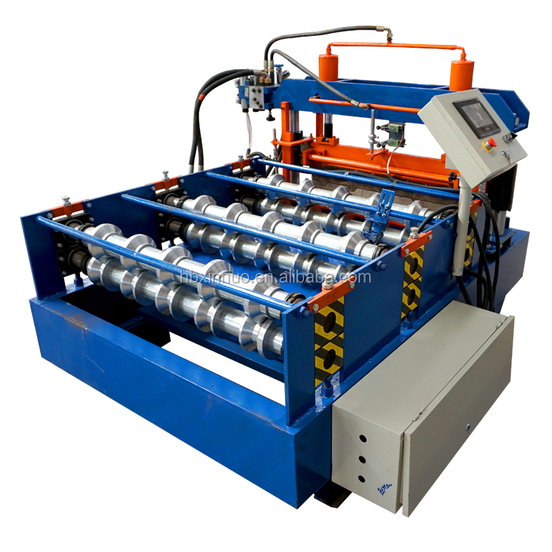 Side view of the curving machine