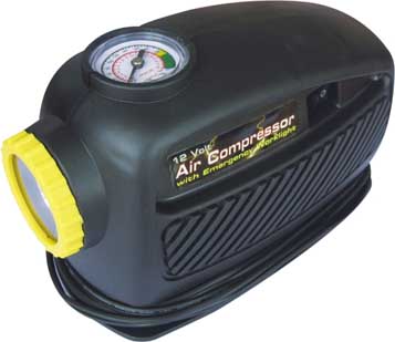 Portable Air Compressor with Emergency Light