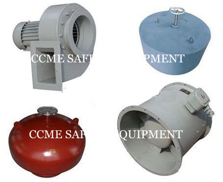 Marine Ventilation System with Centrifugal and Axial Fans