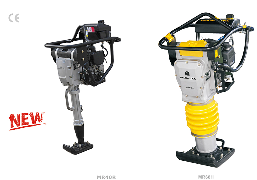 Tamping rammer unit showing compact design and controls