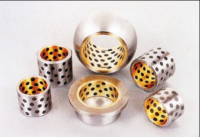 Steel-Backed Bronze Bushing with Solid Lubricant