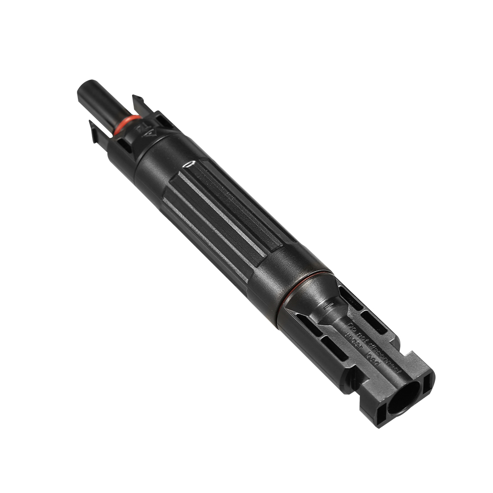 Close up of MC4 fuse connector