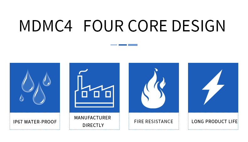 Four-core MC4 connector design