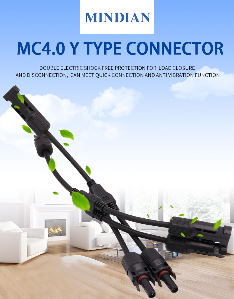 MC4 connector showing anti-vibration design