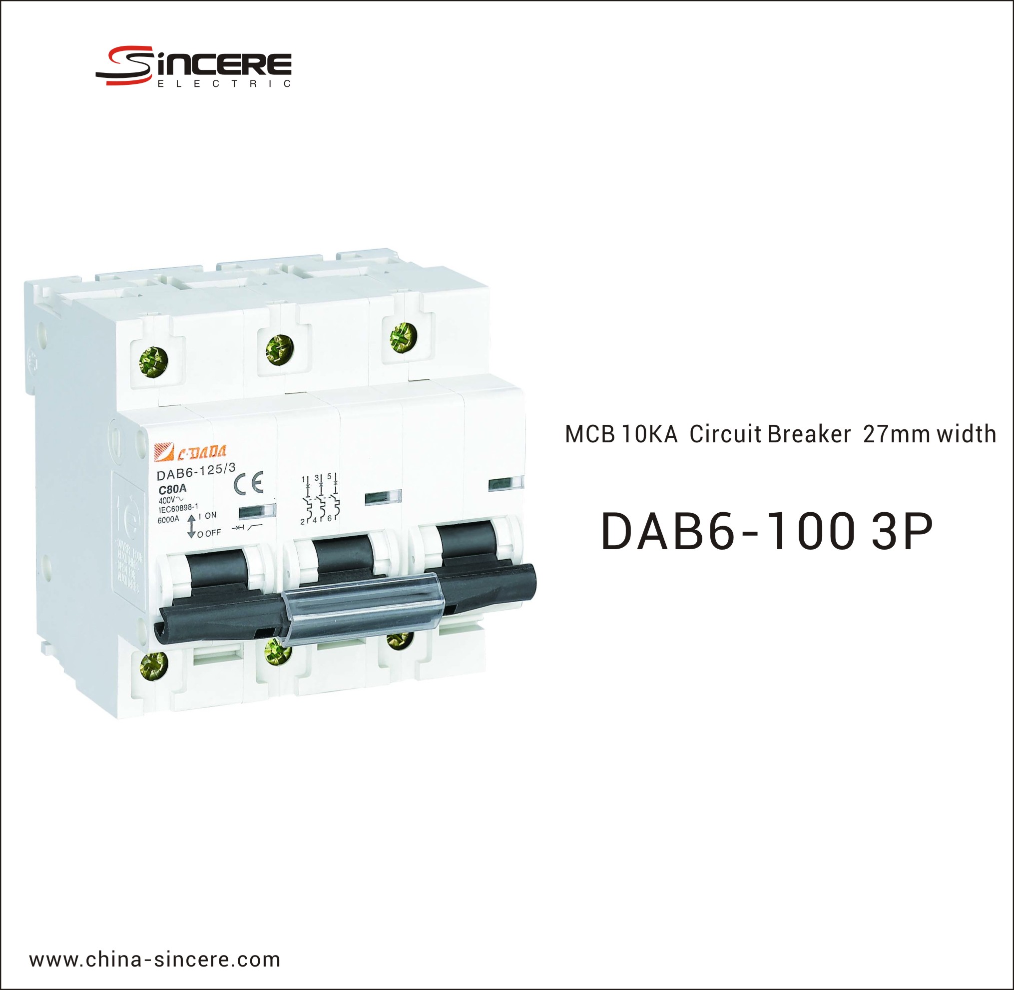 MCB 10KA Circuit Breaker 27mm Width - Image 2