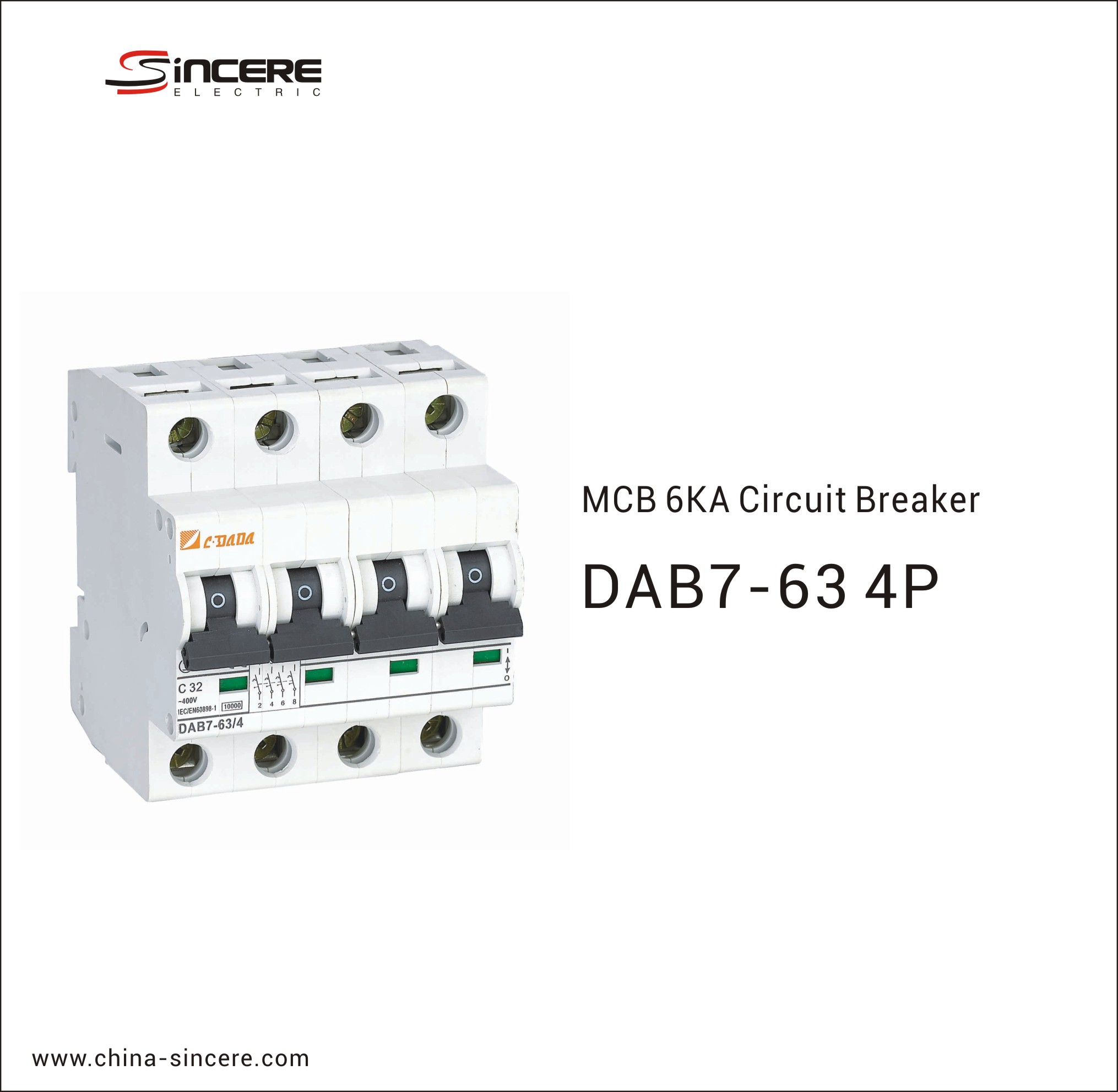 6kA Miniature Circuit Breaker (MCB) for Power Distribution