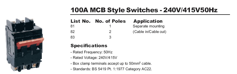 MCB Style Switch
