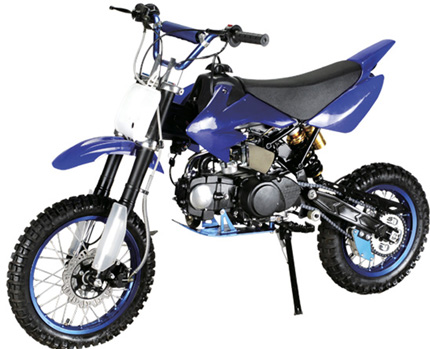 Blue Off-Road Dirt Bike Motorcycle