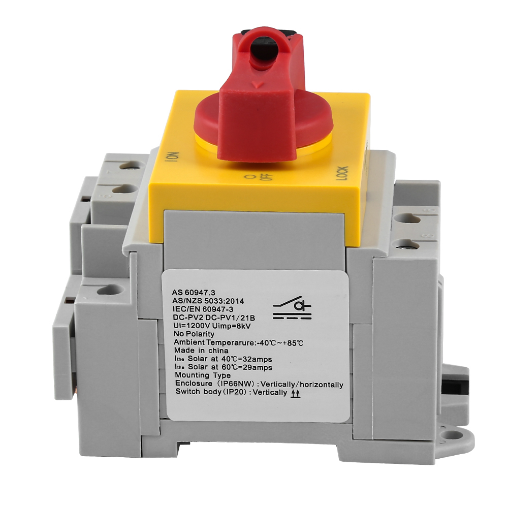 Technical label showing compliance standards and thermal ratings.