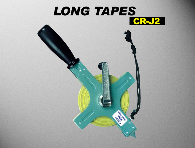 Long Steel Tape Measure with Hand Crank