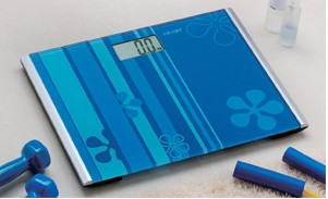 Digital Bathroom Scale with Floral Design