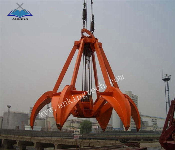 Mechanical Four ropes orange peel grab For Port - Image 2