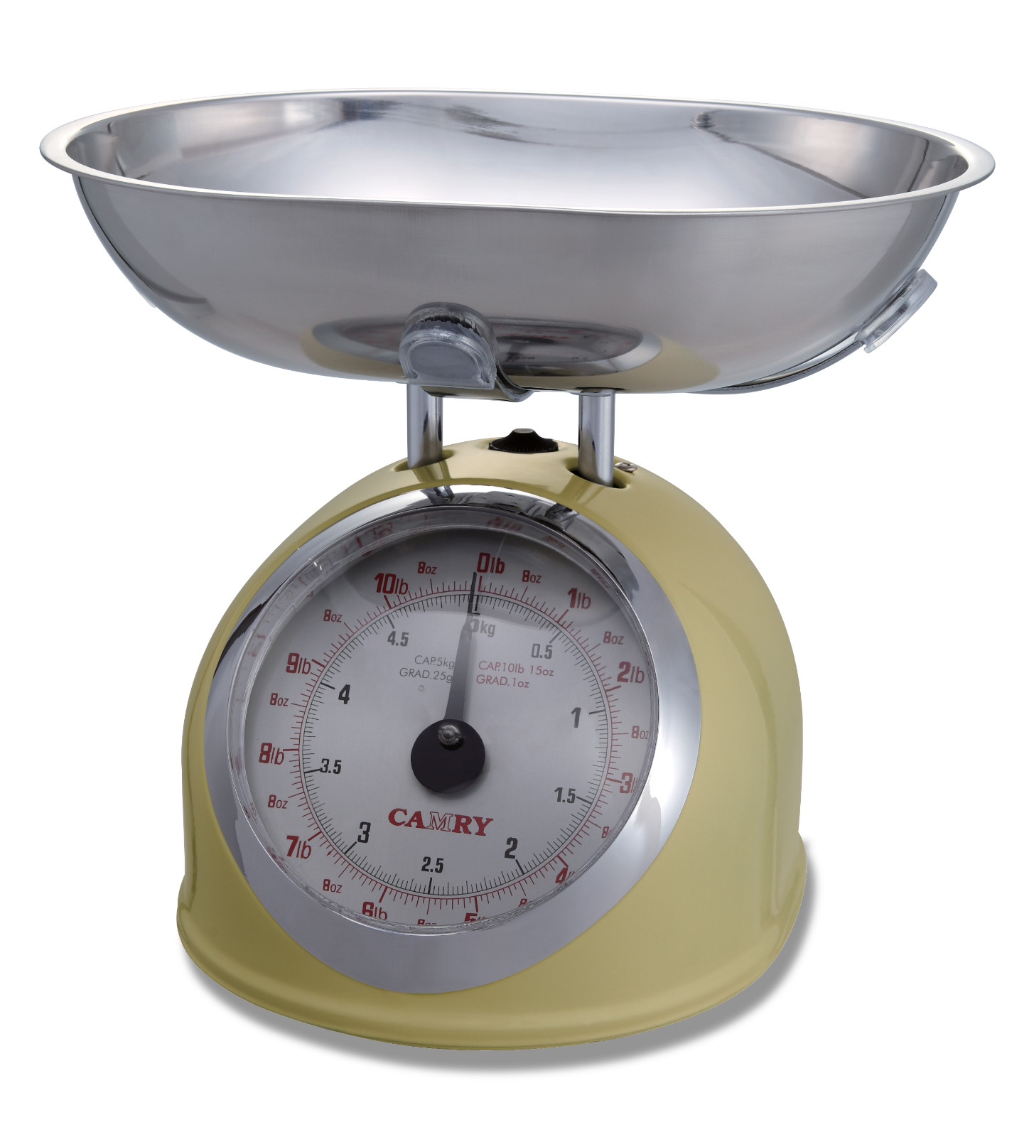 Mechanical Kitchen Food Scale with Stainless Steel Bowl