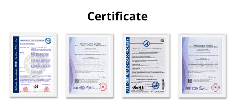 Quality and compliance certificates