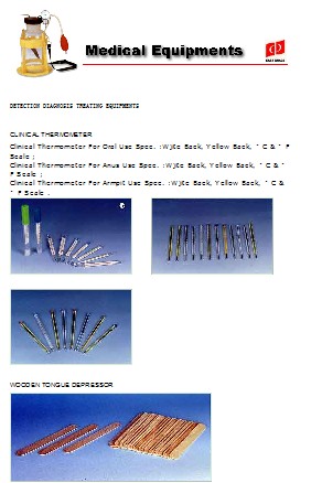 Clinical Thermometer and Tongue Depressor Set