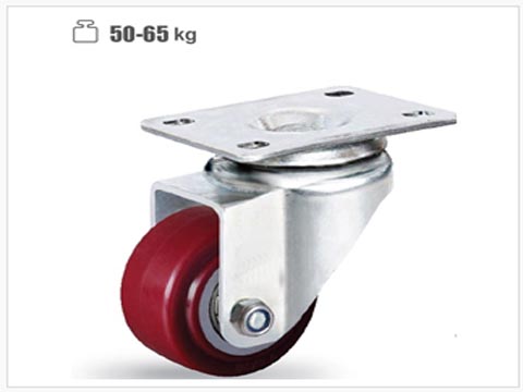Medium duty PU caster with rubber expandable adapter - Image 2
