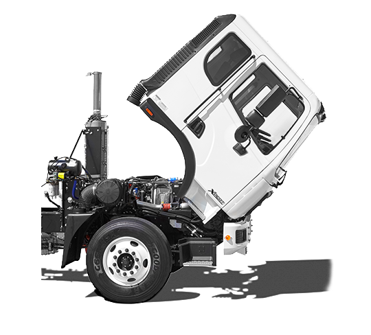 Medium Duty Truck Cab with Dual Steering and Drive Options