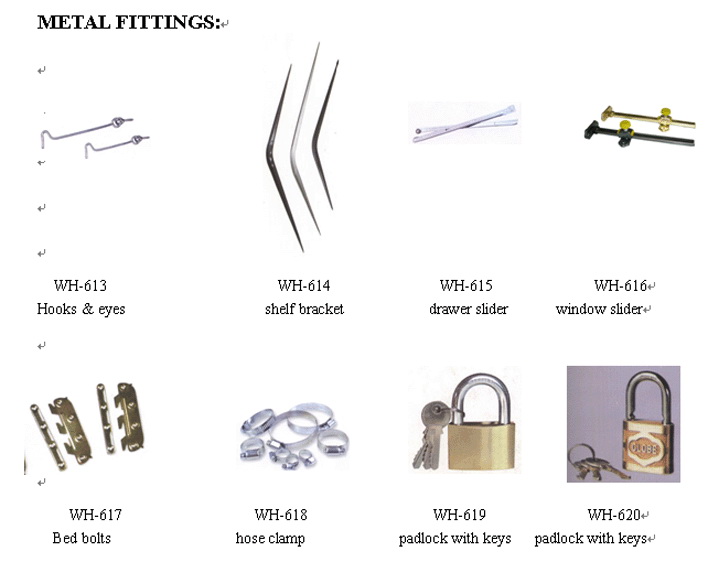 Assorted Metal Hardware Fittings