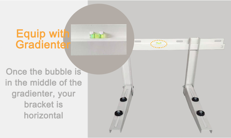 Bracket with integrated bubble level for installation