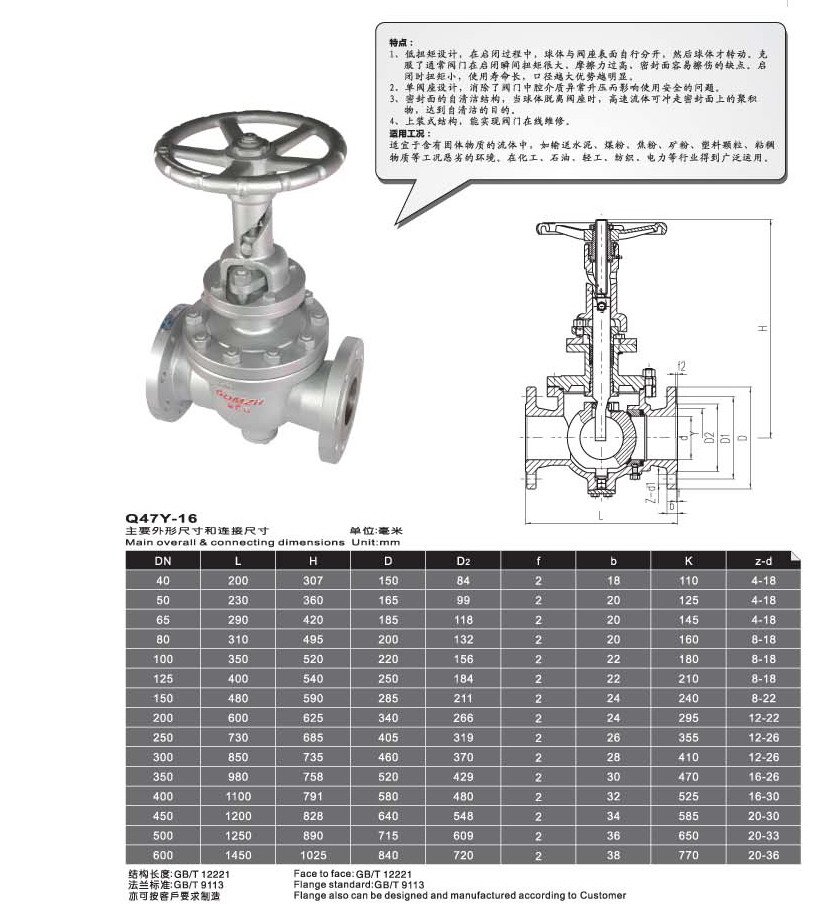 Metal Sealed Ball Valve with Tail Rod