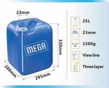 25L Industrial container with view stripe