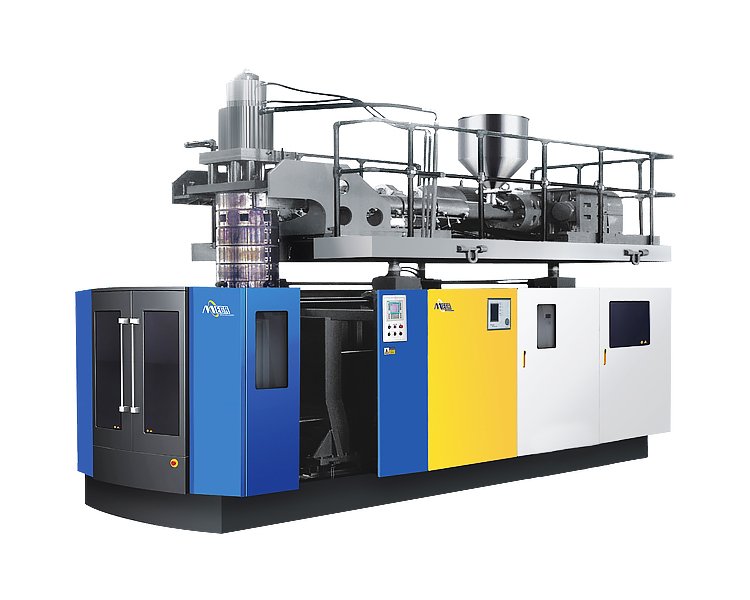 Industrial accumulator head extrusion blow moulding machine overview