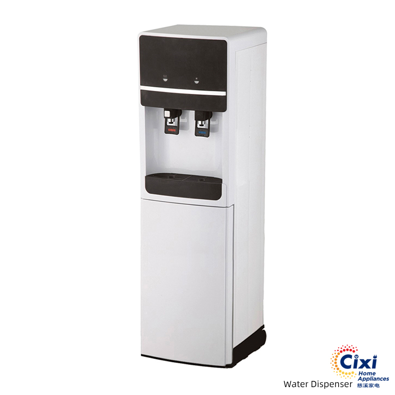 Freestanding Hot and Cold Water Dispenser with Storage Cabinet