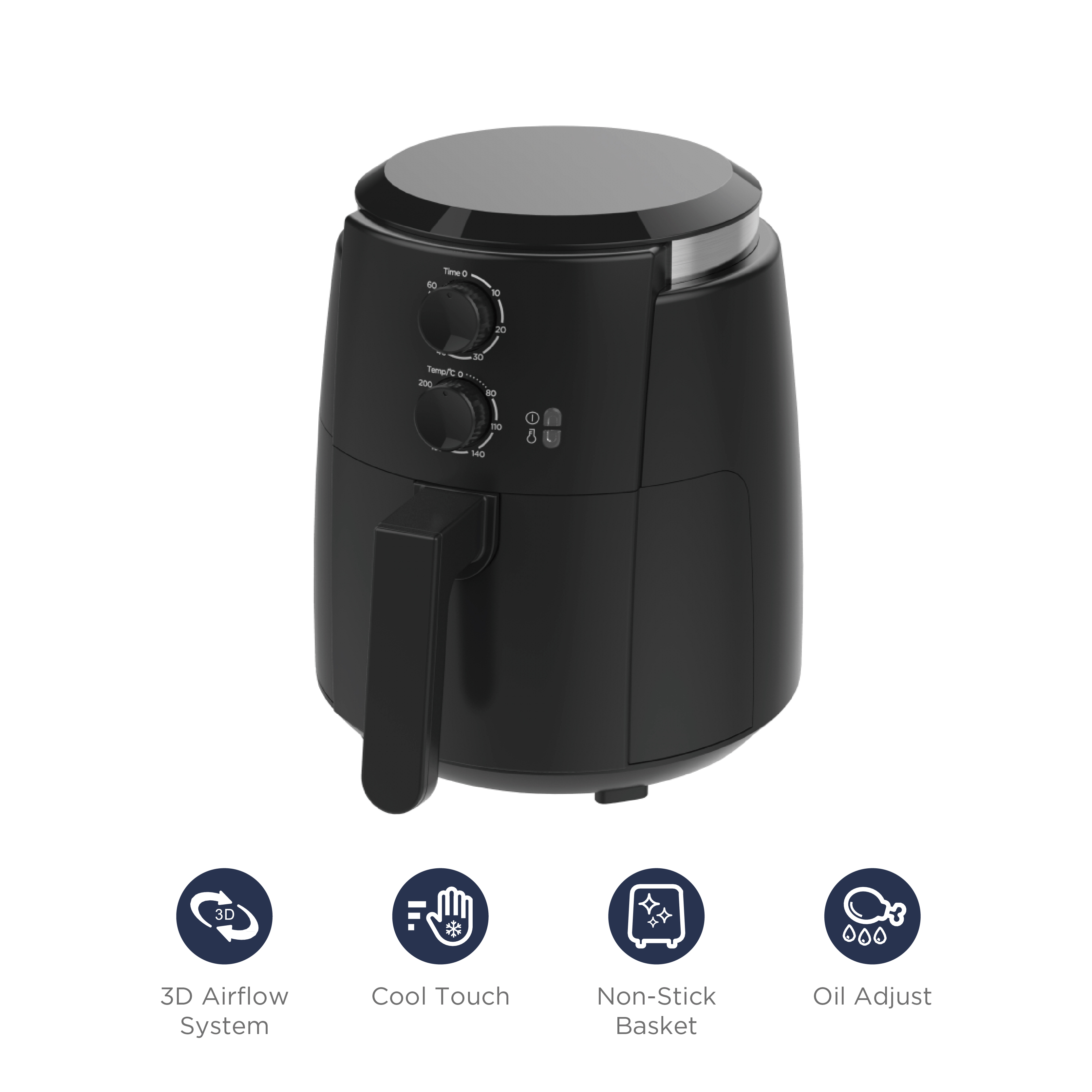 3.5L Air Fryer with Non-Stick Basket