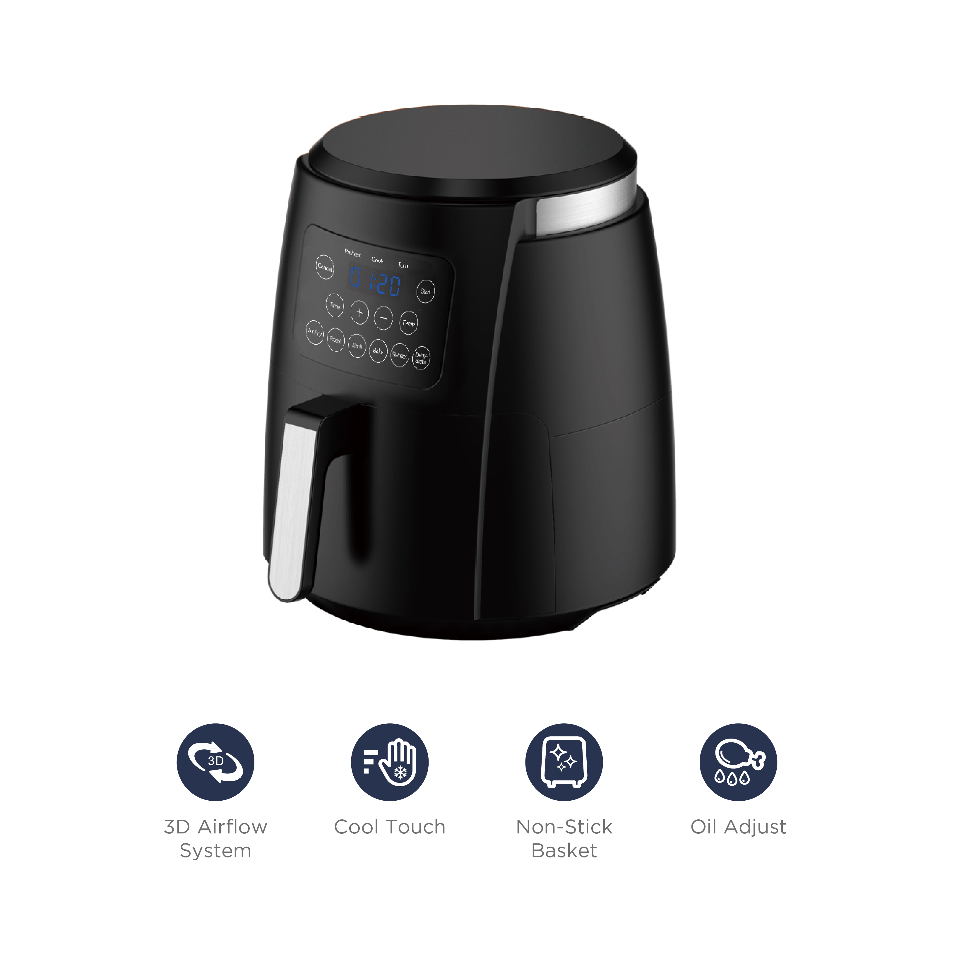 3.5L Electric Air Fryer with LED Display