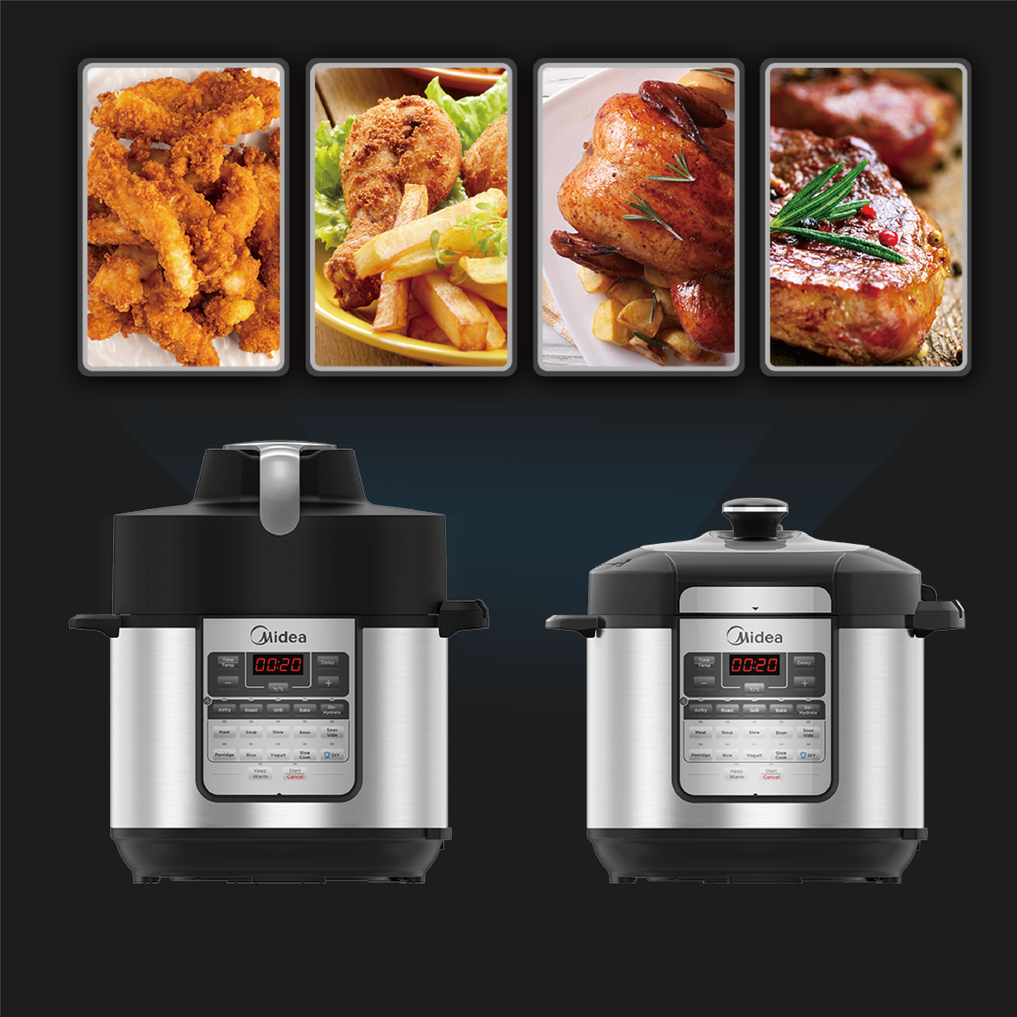 6.5QT 15-in-1 Combination Air Fryer and Pressure Cooker