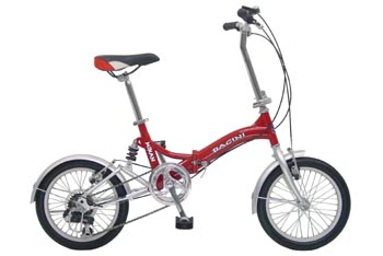 Compact Folding Bicycle with Rear Suspension