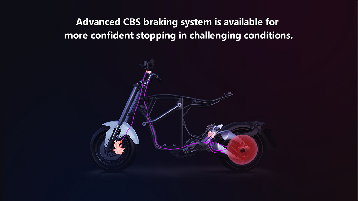 Close up of the braking system