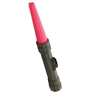 Military Grade LED Flashlight with Red Signaling Wand