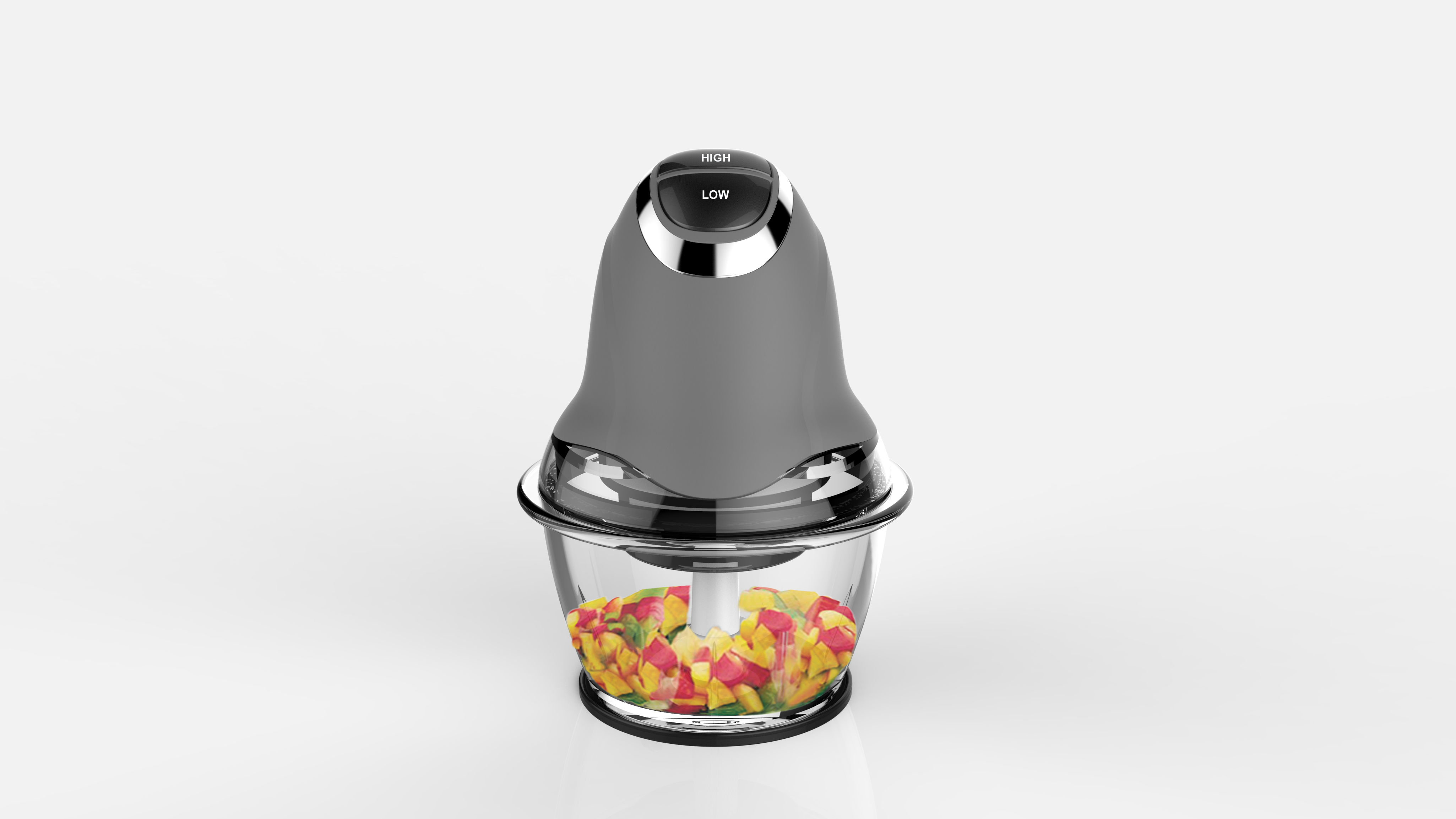 Electric Food Chopper with Transparent Bowl