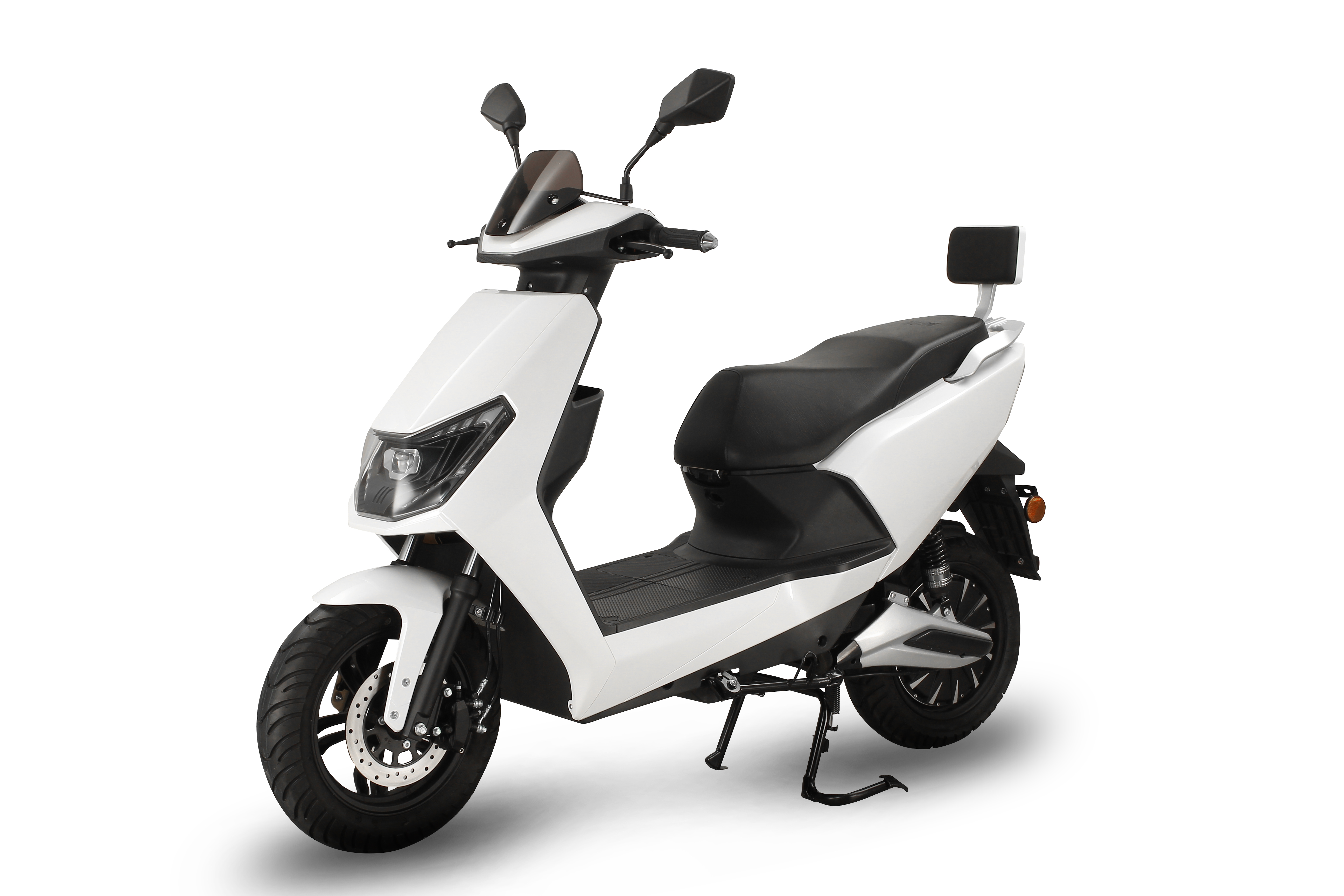 Front view of the electric motorcycle
