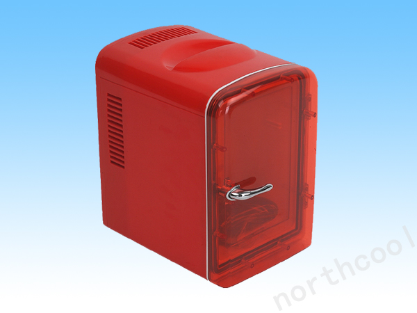 Compact Personal Refrigerator with Transparent Door
