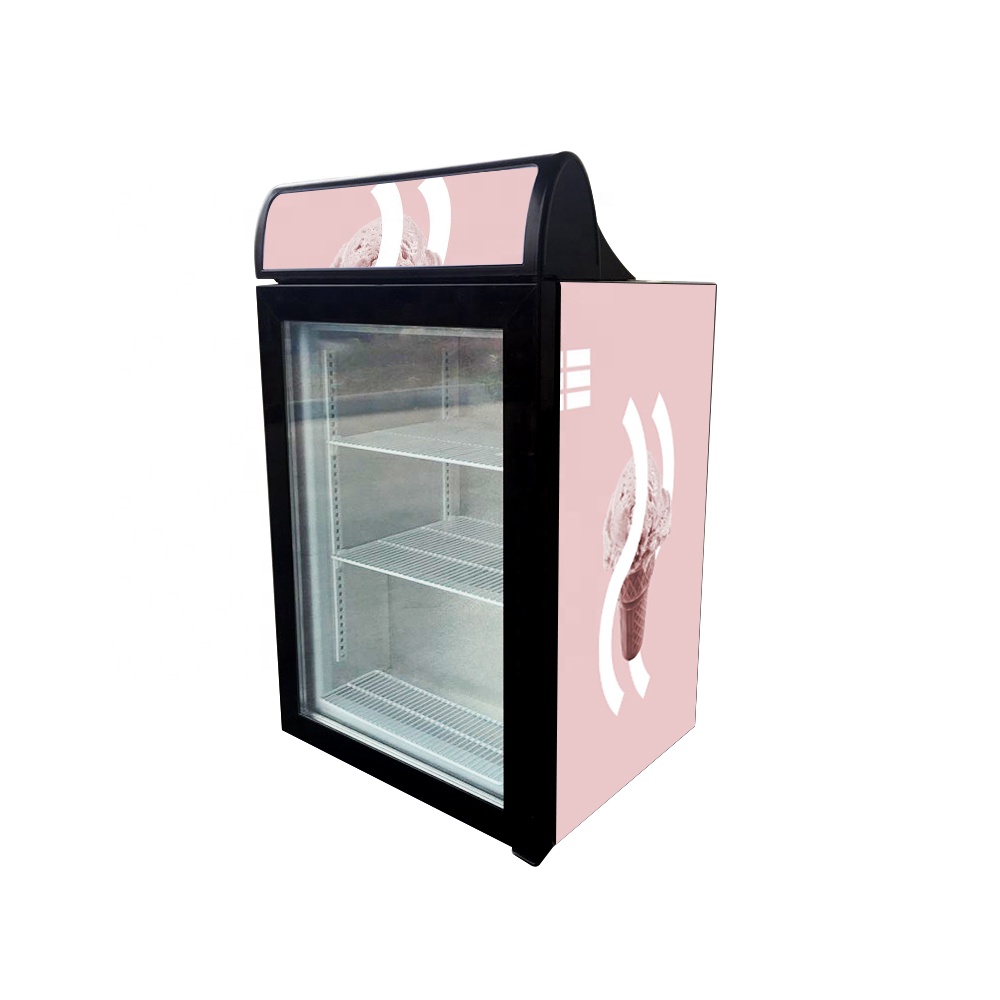 Mini Counter Display Cooler Freezer Refrigerator Showcase for Ice Cream - Image 3